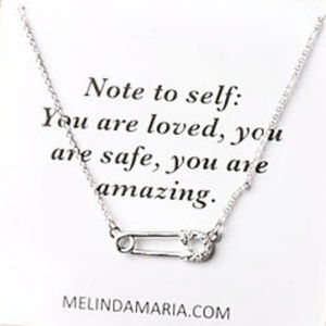 Melinda Maria Safety Pin Pendant Necklace